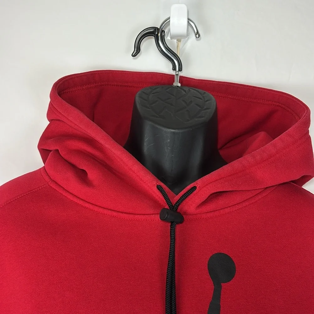 Jordan Nike Air Pullover Hoodie MENS Sz XXL Excellent Graphics Red White & Black